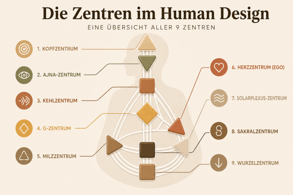 die Zentren im Human Design